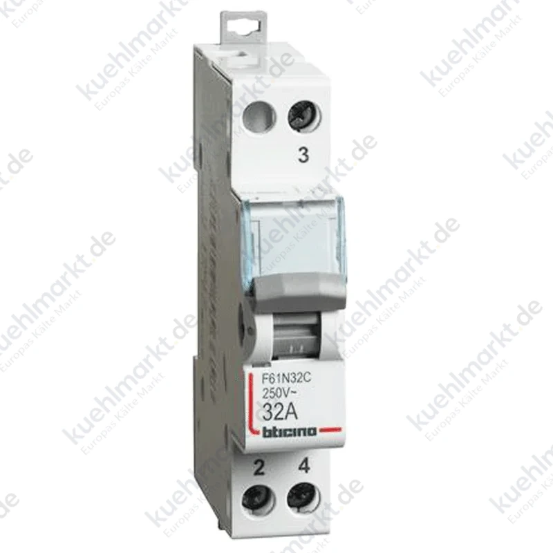 Bticino-Schalter mit zentralem Nullpunkt 1NO 32A F61N32C