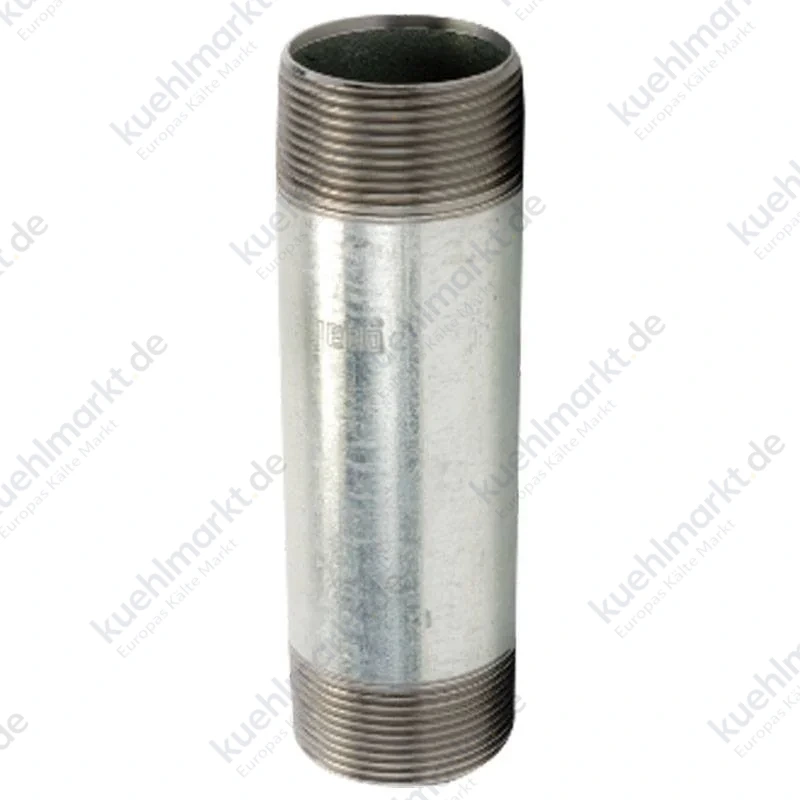 Gebo Rohrdoppelnippel aus Stahl verzinkt mit Gewinde 3/8 x 150 mm 70.150.03V