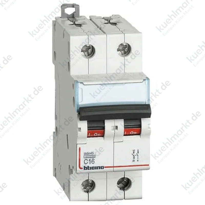Bticino LS-Schalter 1P+N 16A 2 Module FA81NC16