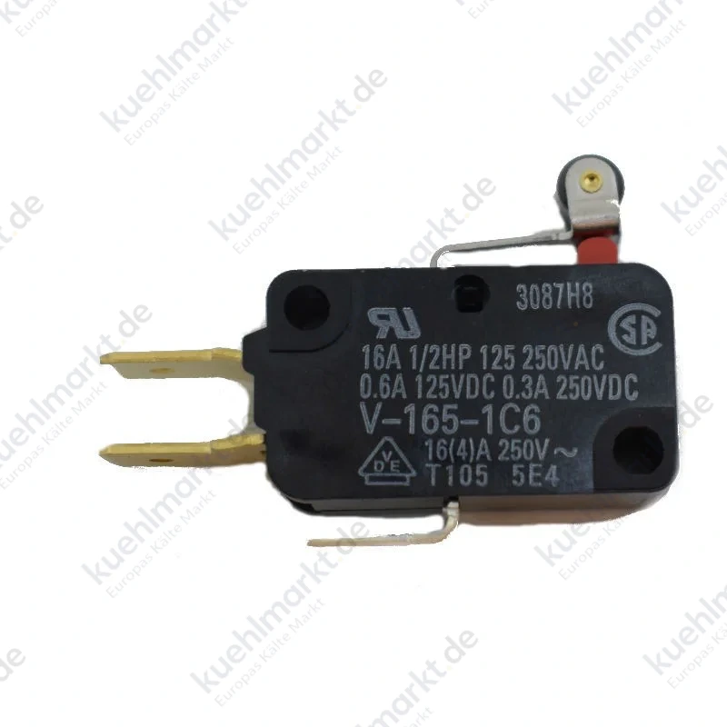 Schalter endschalter Omron Micro 16A mit hebel und rädchen V1651C6R-1480430