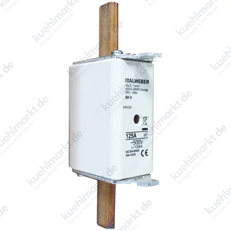 Messersicherung Italweber NH 0 Standardkurve gG 125A 500V 1505125