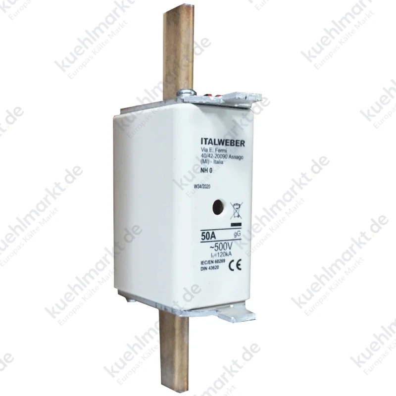 Messersicherung Italweber NH 0 Standardkurve gG 50A 500V 1505050