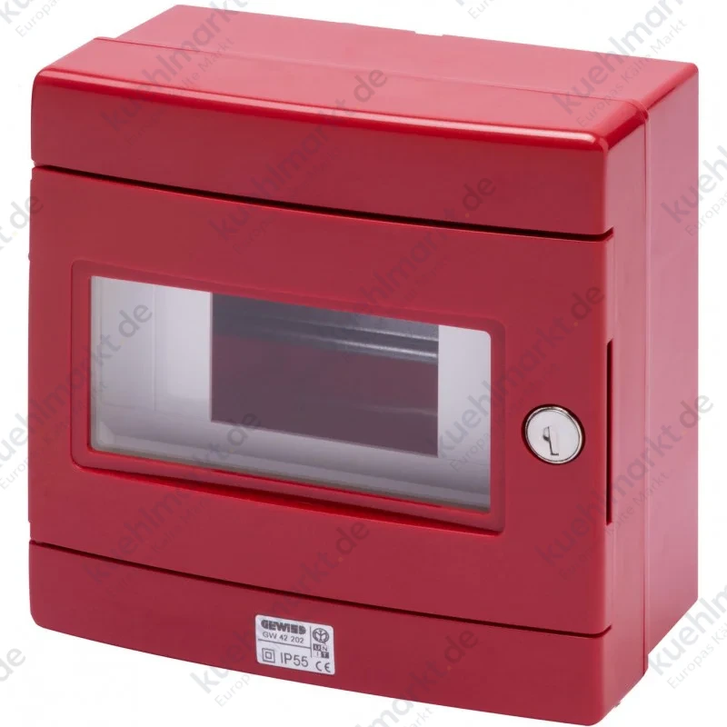 Gewiss wetterfeste Schalttafel für Notruf 8 Module IP55 Rot GW42202