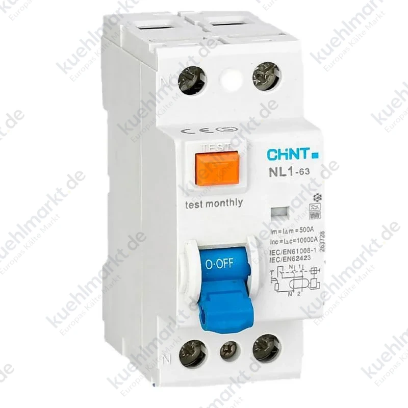 Chint Fehlerstrom-Schutzschalter NL1-63 25A 2P 30MA Typ F 2 Module 263717