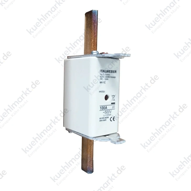 Messersicherung Italweber NH 1C Standardkurve gG 100A 500V 1510100