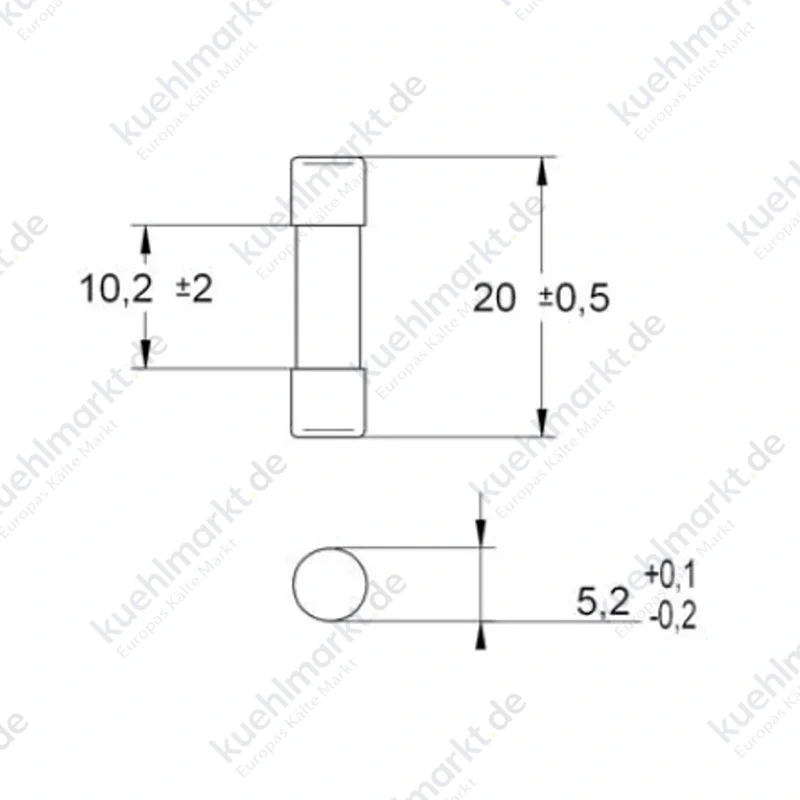 Zylindrische Italweber-Sicherung 5 x 20 mm Standard 250mA 250V 0100250