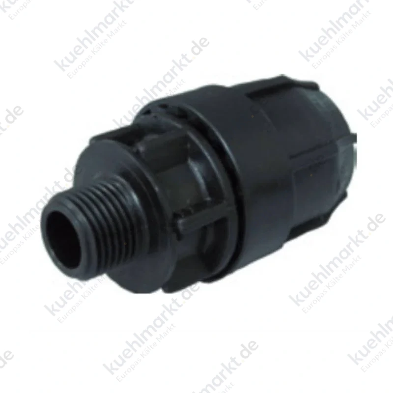 Nupi gerades Fitting mit Außengewinde D 40 mm 1 1/4 Zoll PE 10KRFM40114