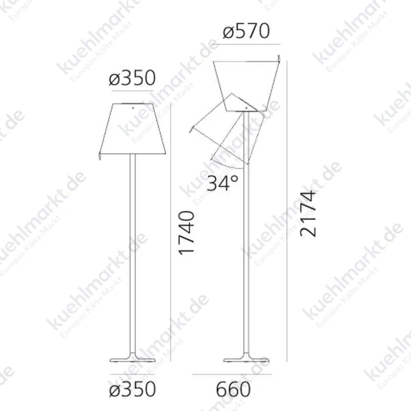 Artemide Melampo Mega Stehleuchte Farbe Bronze Ecrù 0577020A