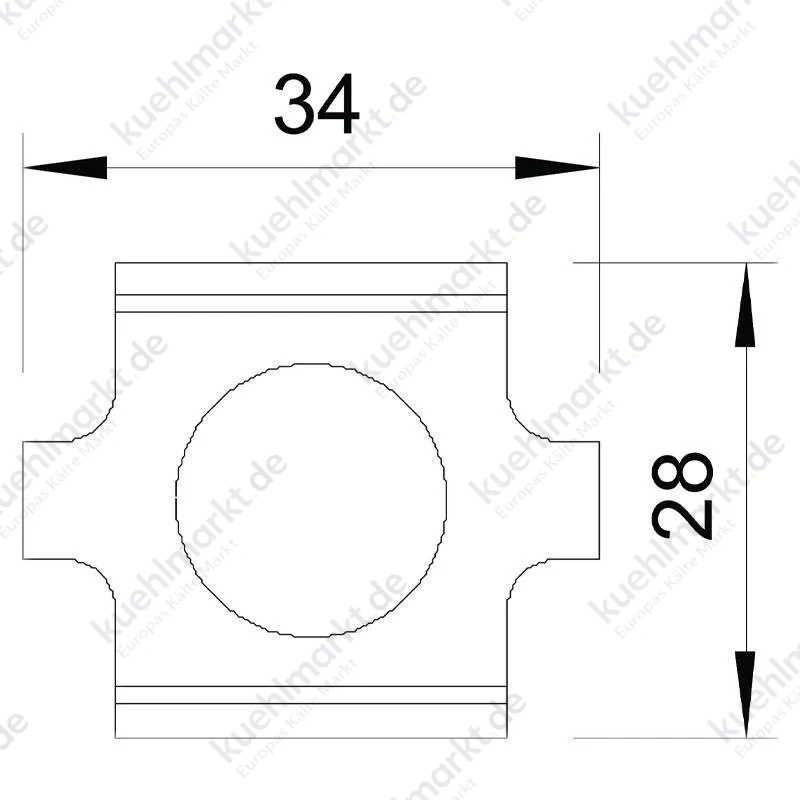 Obo Stoßstellenverbinder 29x24 mm aus Stahl 6016596