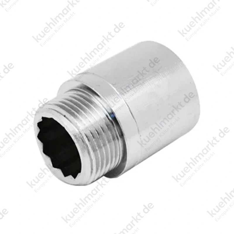 IBP Rohrverlängerung A/I 1/2 x 15 mm aus Messing verchromt 8540 M04015C00