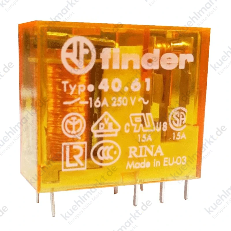Mini-Relais Finder 1 Wechsler 16A Spule 12VAC alternierend 406180120000