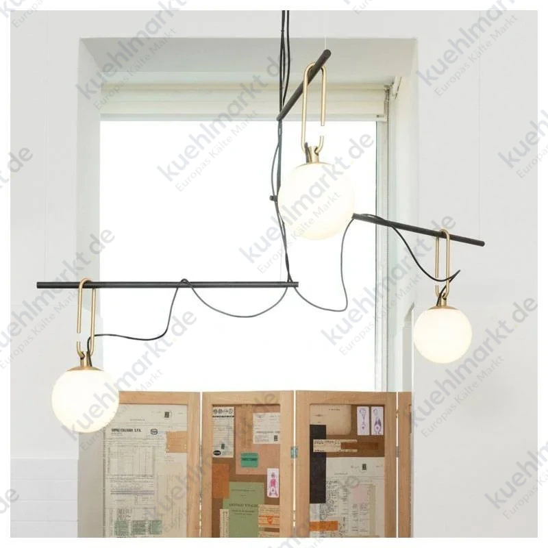 Artemide NH S3-14 Hängeleuchte Farbe Schwarz und Messing 1276010A