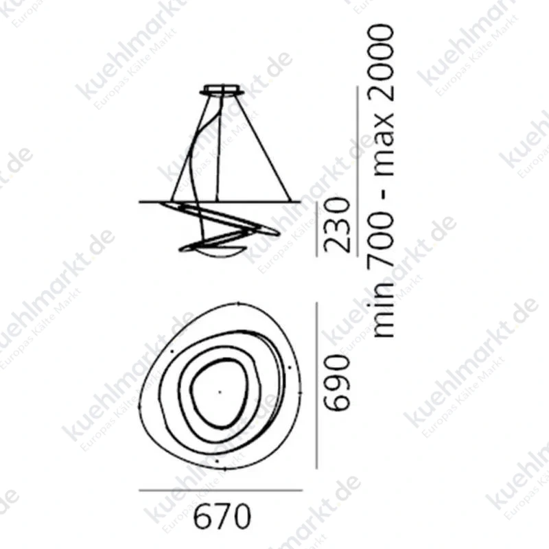 Artemide Pirce Mini LED Hängeleuchte 44W 3000K Farbe Weiß 1256110A