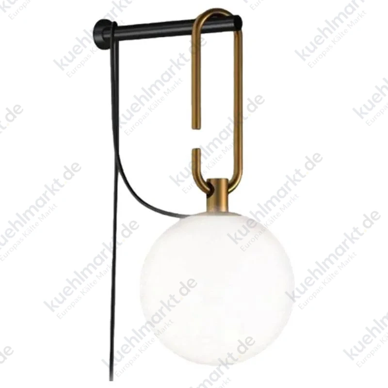 Artemide NH Wandleuchte E14 Farbe Schwarz und Messing 1277010A