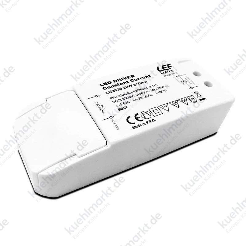 Netzteil für LED Lampen LEF 20W 58Vdc Konstantstrom 350mA IP20 LE2035