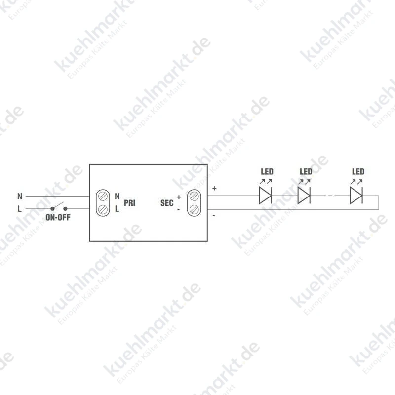 Netzteil für LED Lampen LEF 20W 58Vdc Konstantstrom 350mA IP20 LE2035