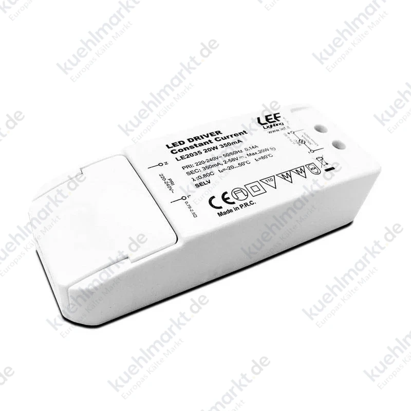 LEF LED-Lampen Netzteil 20W 2-40Vdc Konstantstrom 500 mA IP20 LE2050