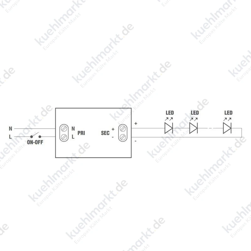 LEF LED-Lampen Netzteil 20W 2-40Vdc Konstantstrom 500 mA IP20 LE2050