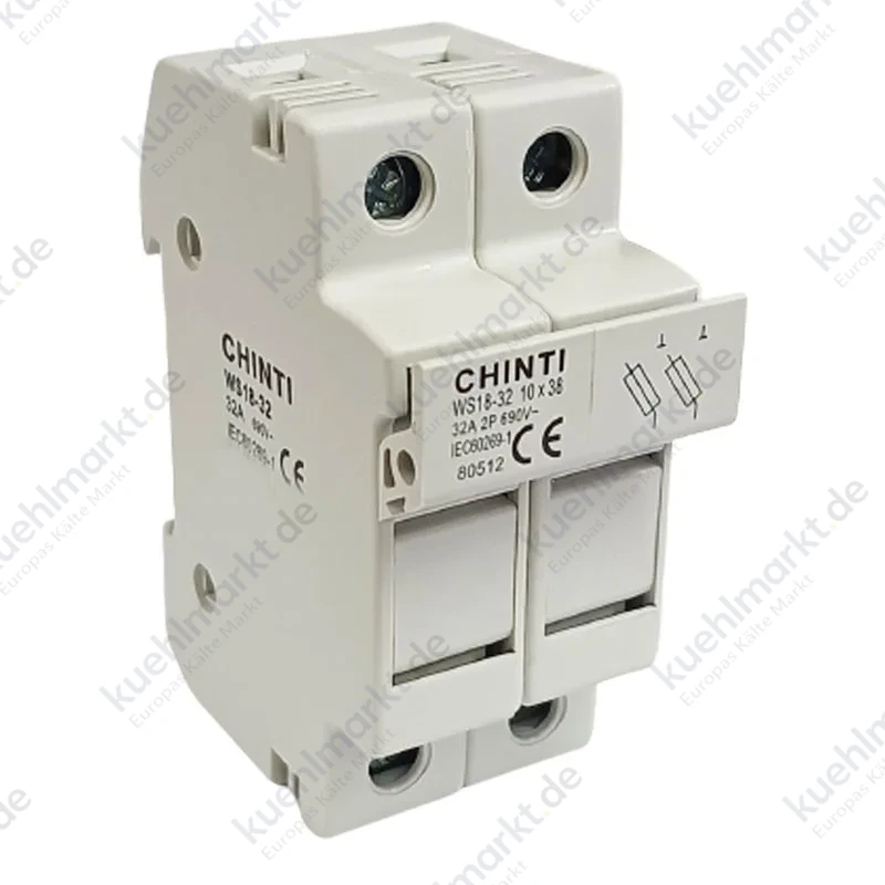 Chint Schaltbarer Sicherungshalter Sockel WSB18-32 32A 2P 2 Module 80512