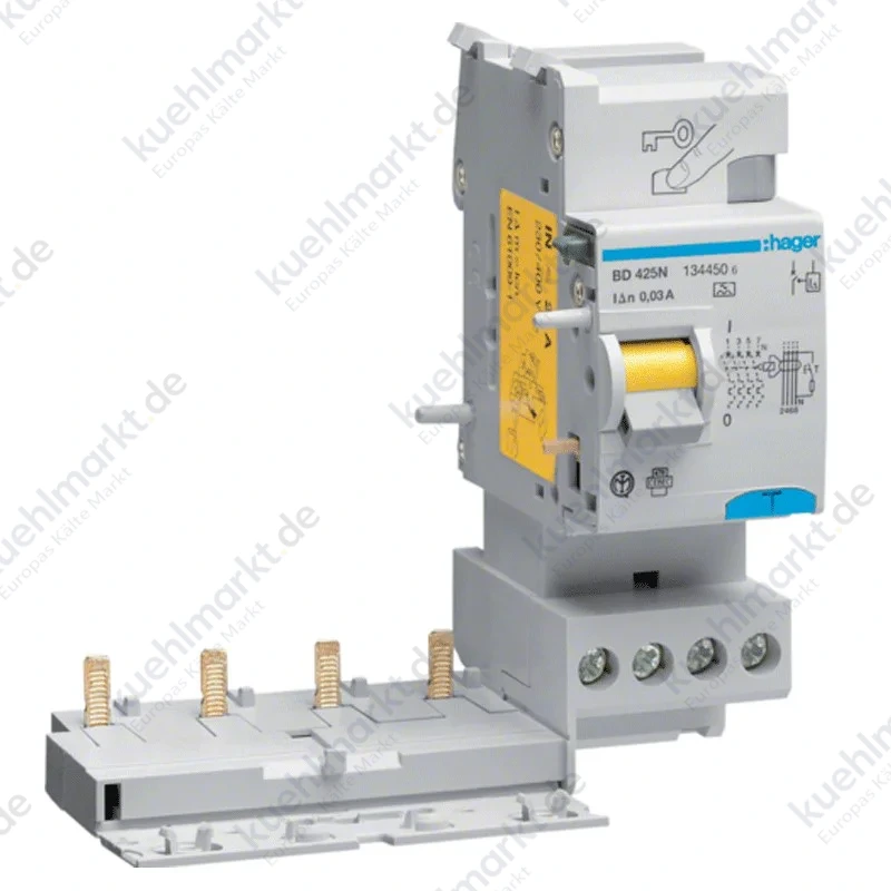 Hager FI-Block 4P 25A 30mA Klasse A 3 Module BD425N