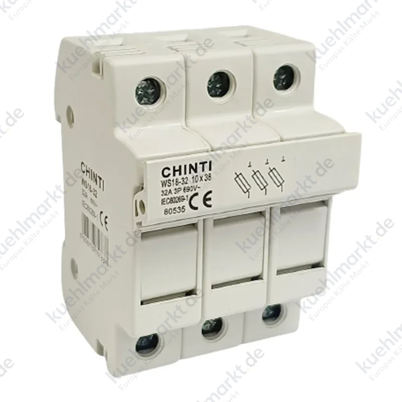 Chint Schaltbarer Sicherungshalter Sockel WSB18-32 32A 3P 3 Module 80535