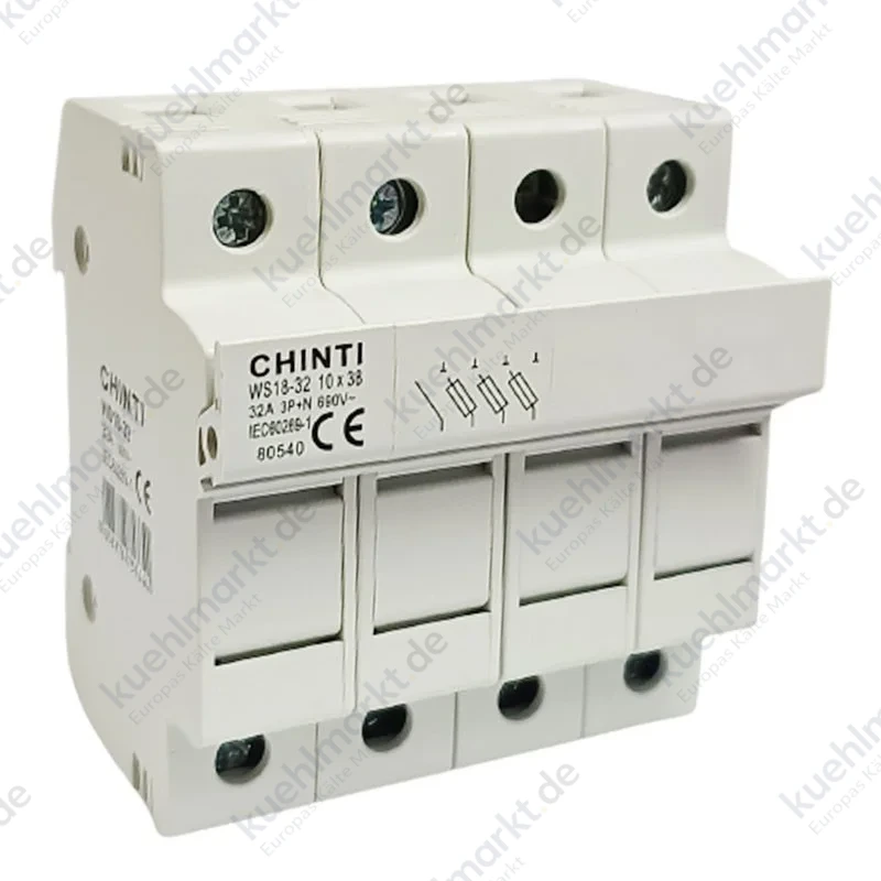 Chint Schaltbarer Sicherungshalter Sockel WSB18-32 32A 3P+N 4 Module 80540
