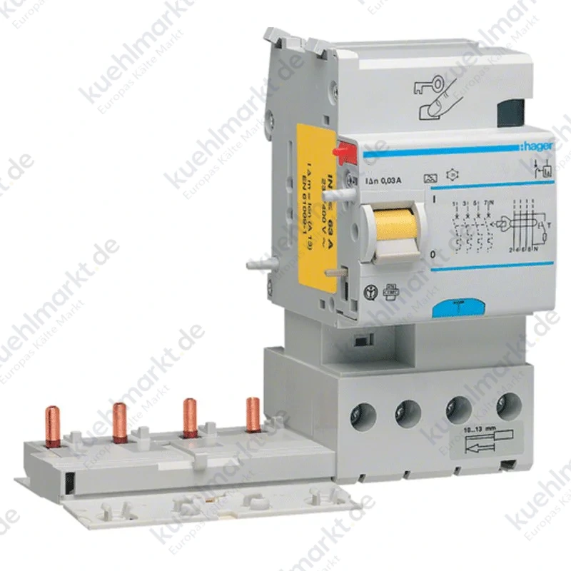 Hager FI-Block 4P 63A 30mA AC 3 Module BD464N