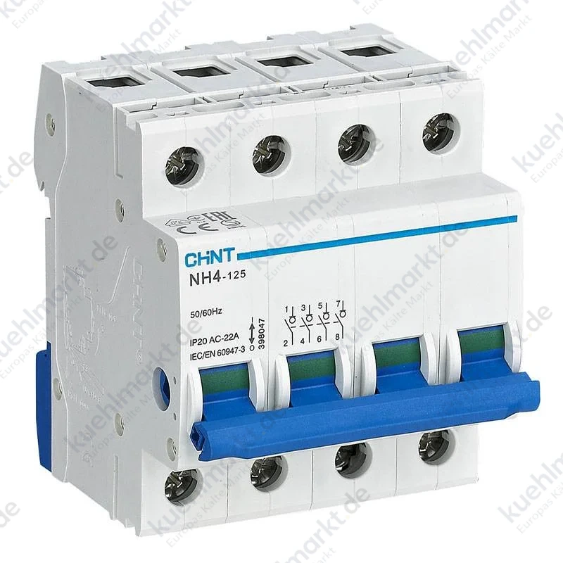 Chint Modularer Trennschalter NH4 32A 4P 400 Vac 4 Module 398046