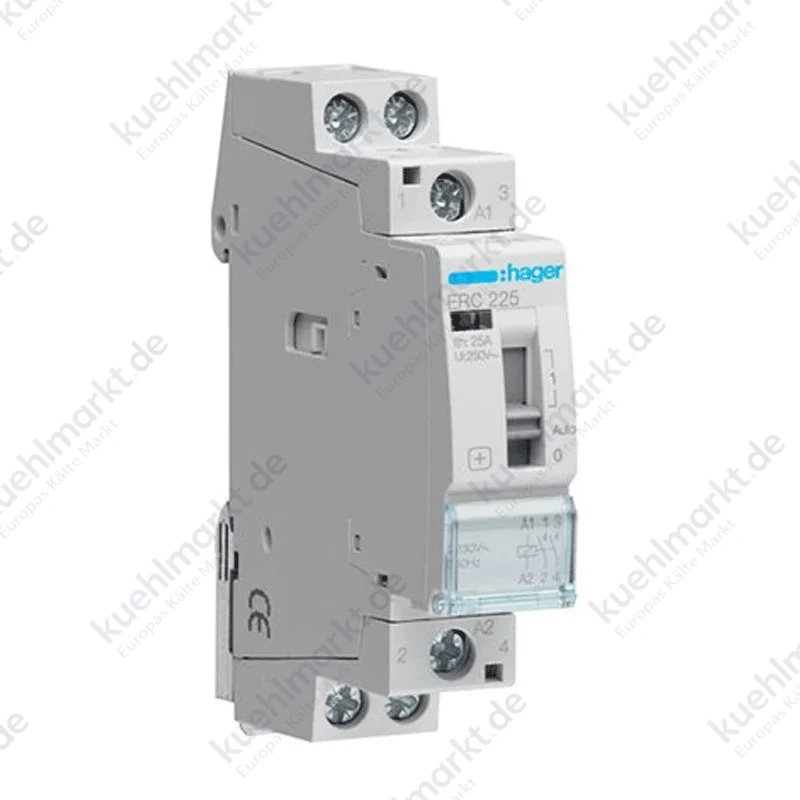 Hager Schütz 25A 2NA 230VAC 1 Modul Handschalter ERC225