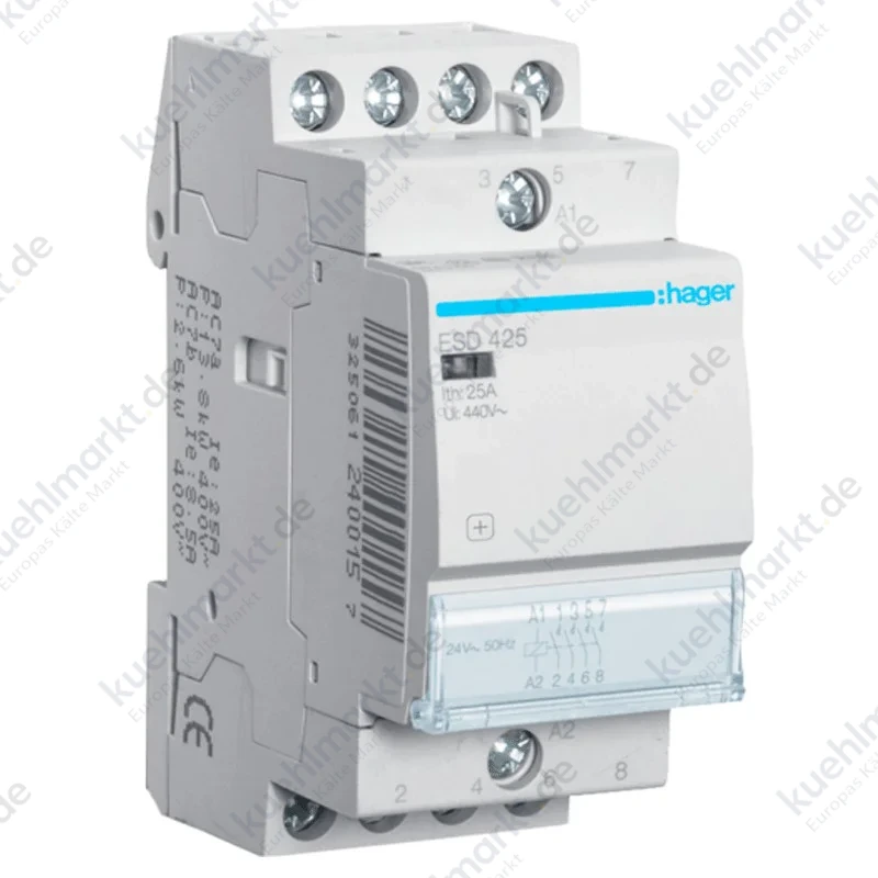 Schütz Hager 25A 4NA 24VAC ECO 2 Modul ESD425
