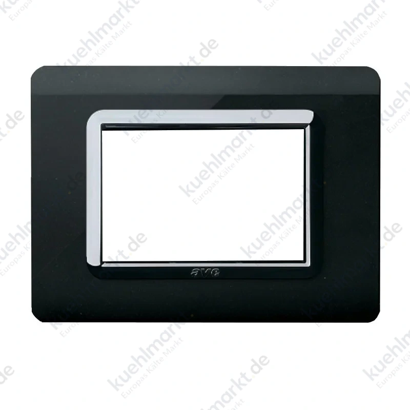 Ave Abdeckrahmen Technopolymer System 44 schwarz verchromter Rahmen 3 Module 44PY03NAL