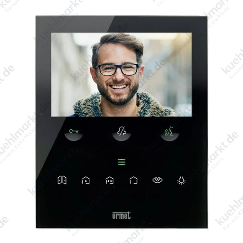 Urmet Video-Türsprechanlage Freisprechfunktion VOG5W WLAN 5 Zoll 2Voice Schwarz 1760/15U