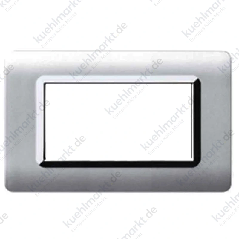 Ave Technopolymer Abdeckrahmen Sistema 44 natürlich Aluminium verchromt 4 Module 44PY04ALS