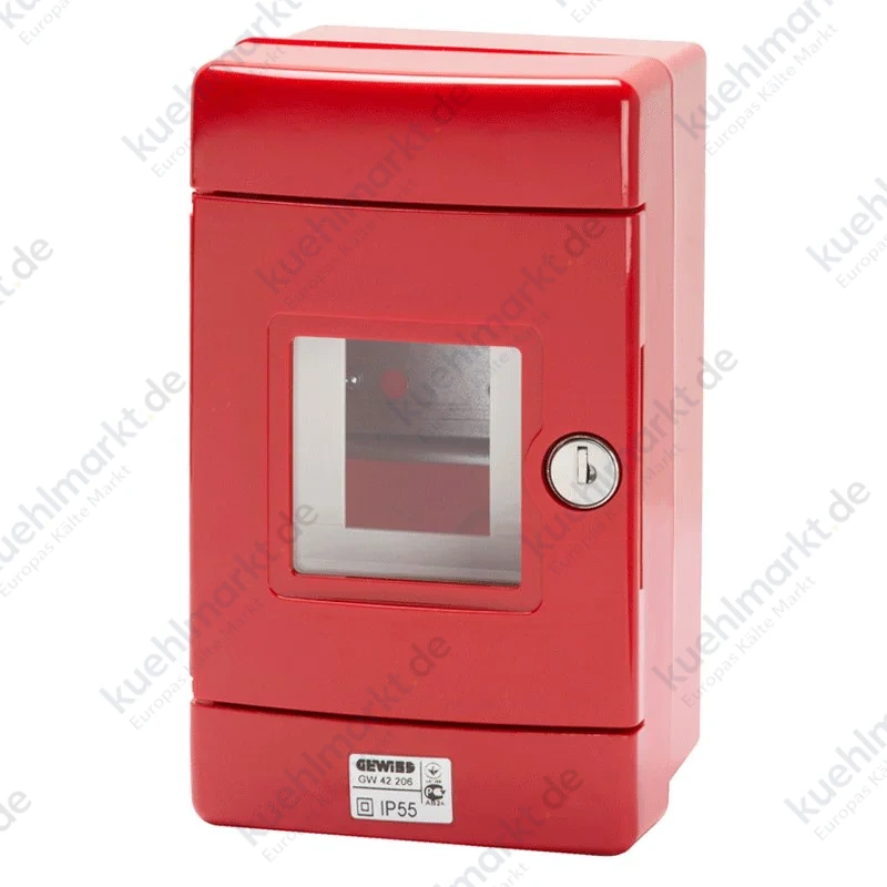 Gewiss wasserdichte Notschalttafel rot 4 Module EN50022 GW42206