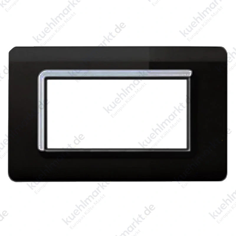 Ave Sistema 44 Abdeckrahmen Technopolymer absolut schwarz verchromt 4 Module 44PY04NAL