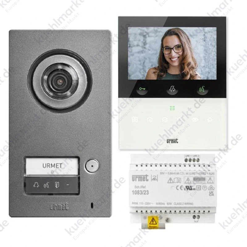 Urmet MIKRA2 und 1 VOG5W Videosprechanlage-Kit für Einfamilienhaus WLAN 2Voice Weiß 1784/716