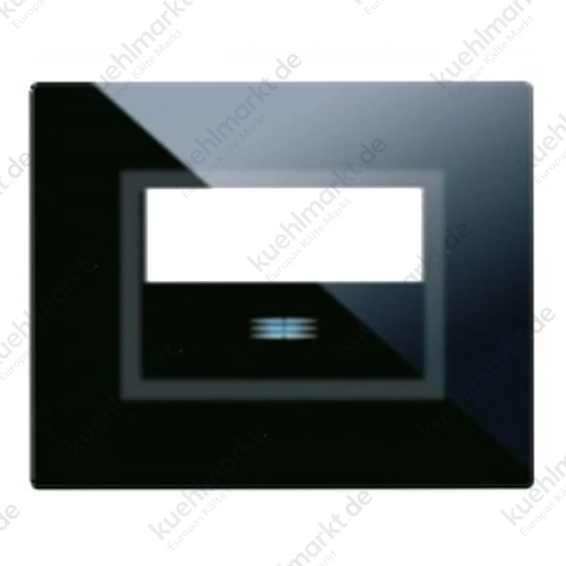 Ave Touch Abdeckrahmen aus Glas 3 Module für 1 Modul Namensträger Taste schwarz poliert 44PVT