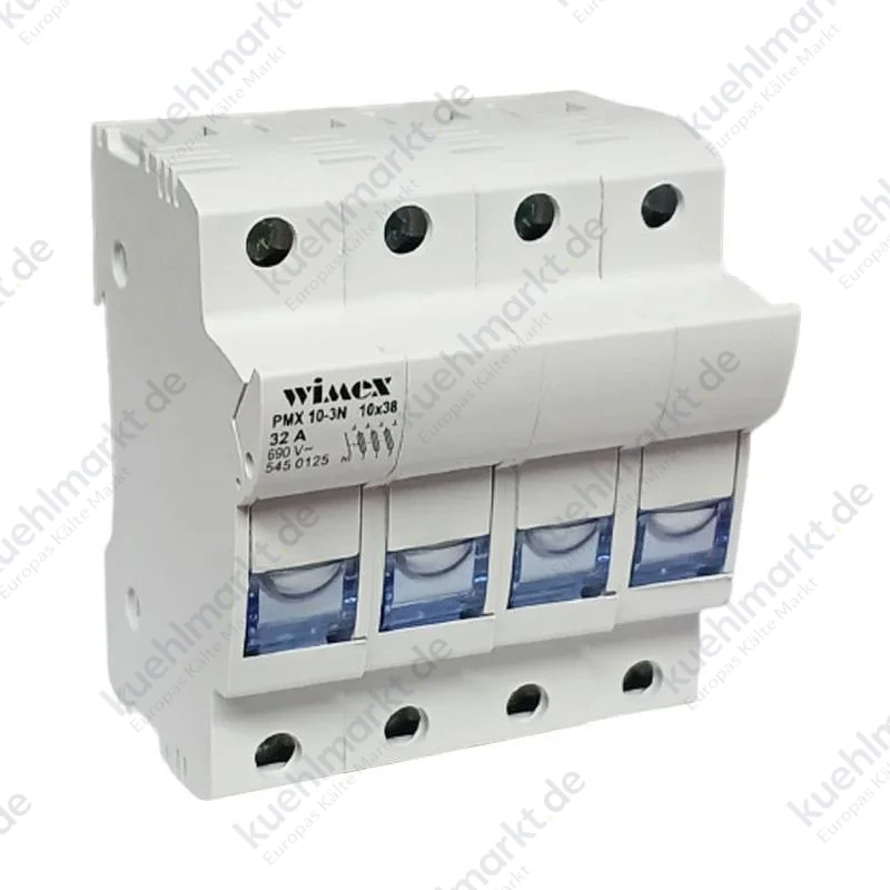 Wimex Sicherungshalter PMX10-3N 3P+N 32A 10.3x38 4 Module 5450125