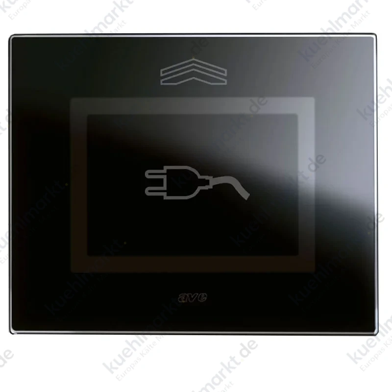 Ave Touch Glas 3 Module Abdeckrahmen für Sistema 44 Steckdosen schwarz glänzend 44PVTCS3NA