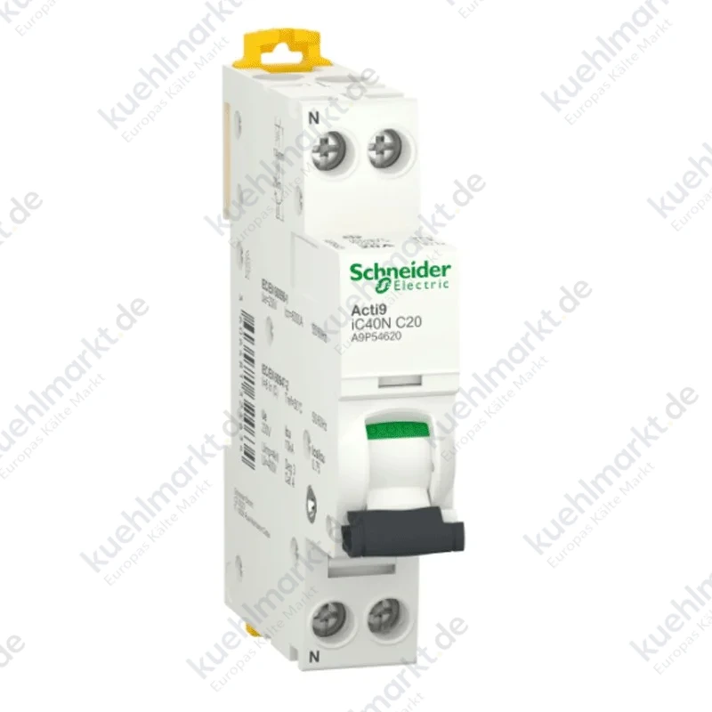 Schneider Acti9 LS-Schalter 1P+N 20A 6KA C 1M IC40N A9P54620