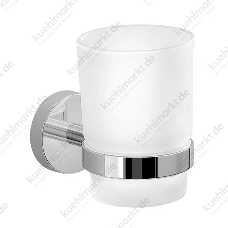 Gedy Eros Zahnputzbecher Wandmontage chrom und Glas 2310-13