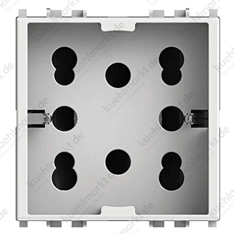 4Box Vimar Plana 2-polig und Schuko Steckdose 10/16A 2M Side 4B.V14.H21