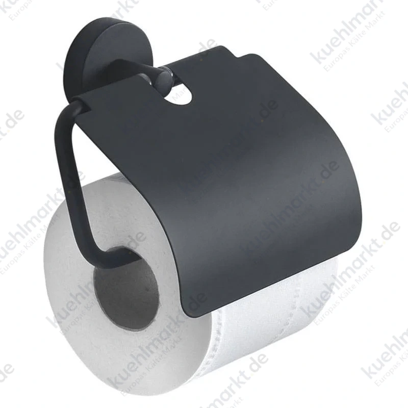 Gedy Eros Toilettenpapierhalter mit Deckel Wandmontage mattschwarz 2325-14