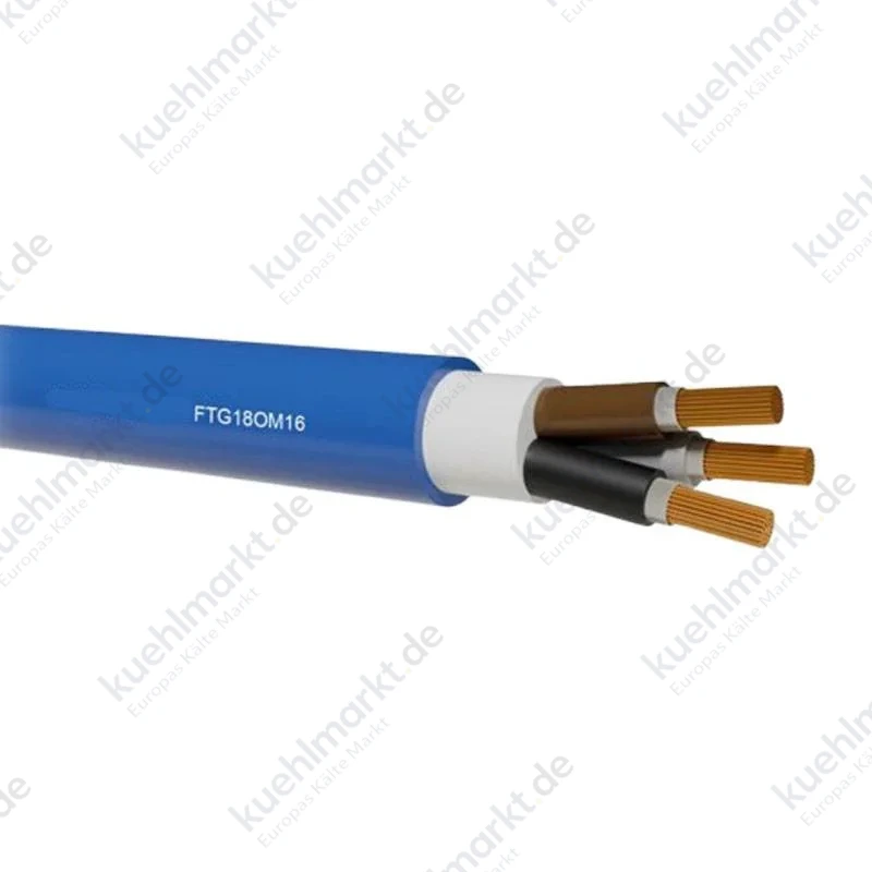 Flexibles Stromkabel FTG18OM16 12G 1,5 0,6/1 kV blau