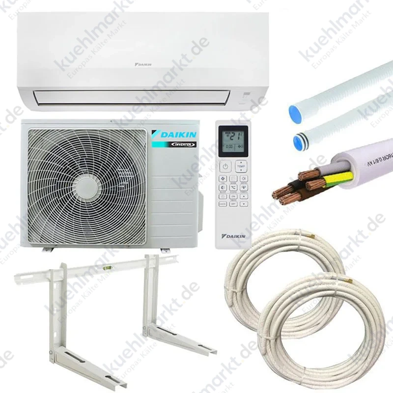Daikin Sensira Klimaanlage mit Montageset 9000 BTU 2,5 kW R32 WIFI