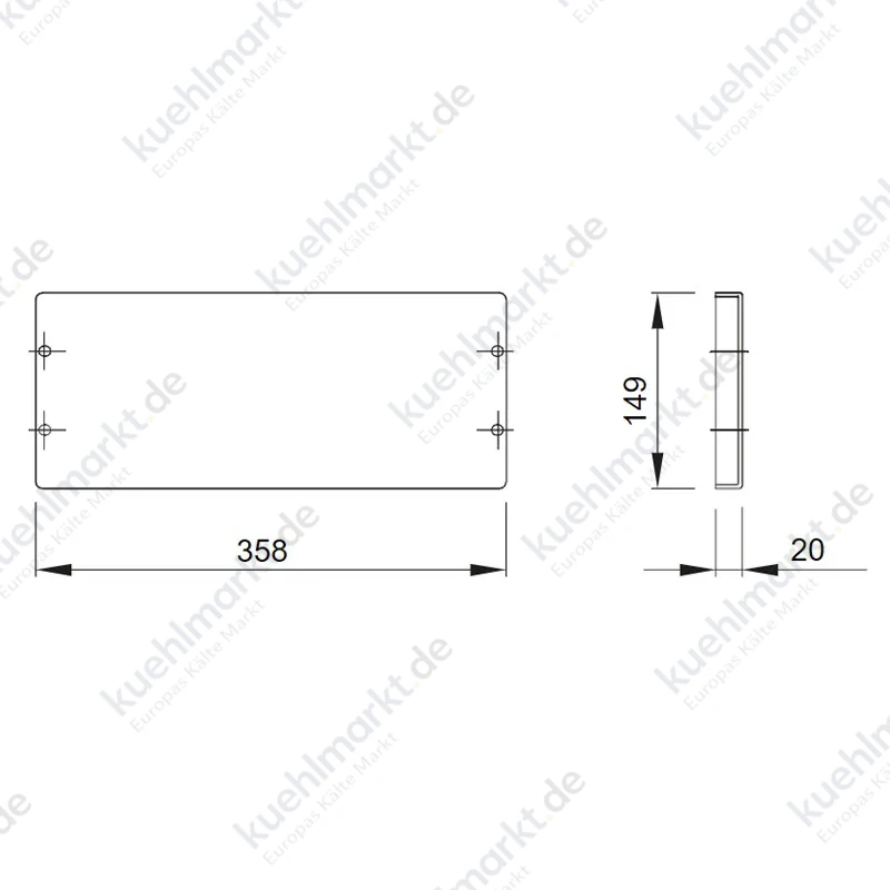 Gewiss Blindplatte für Schalttafeln 405mm GW46426F