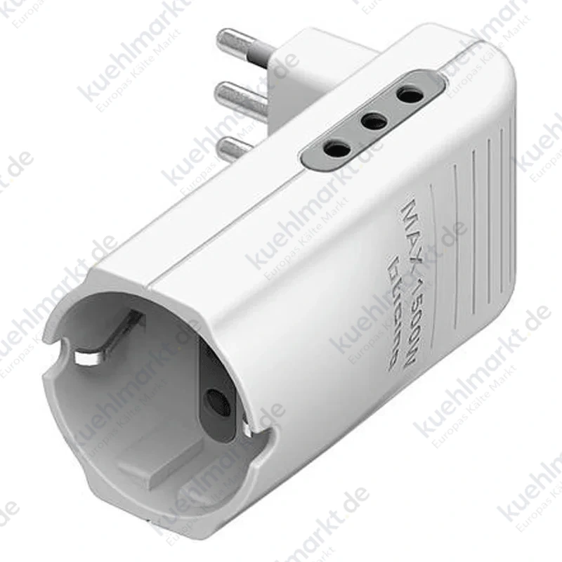 Bticino Eckadapter 2 10A Steckdosen 1 deutsche Steckdose und 10A Stecker weiß S3615DE