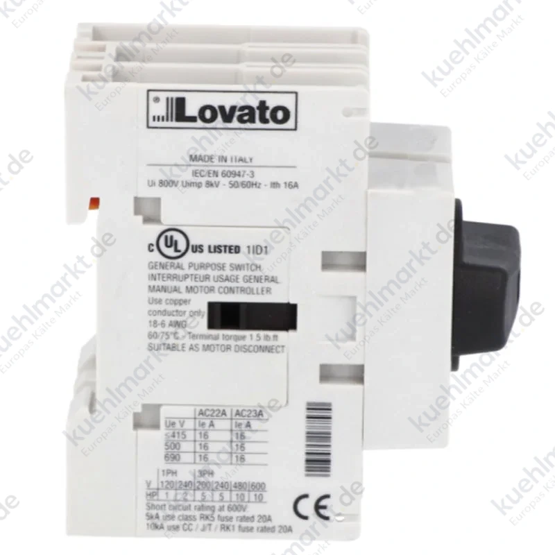 Lovato dreipoliger Lasttrennschalter, direktwirkend 25A GA025A