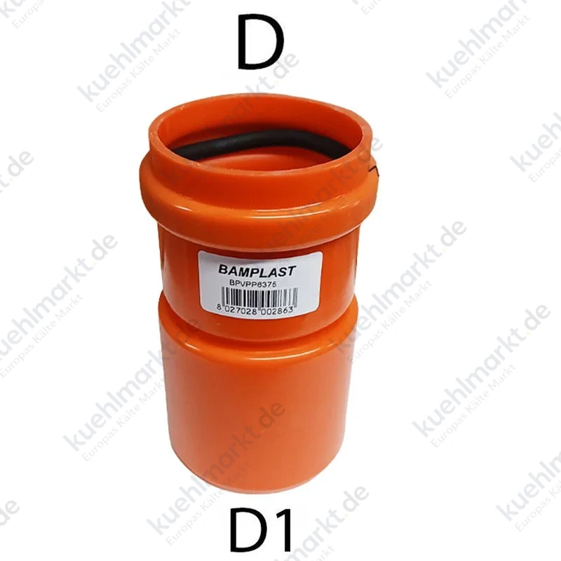 Bampi PVC-Anschluss mit Dichtung Durchmesser I 63/ A 75 mm BPVPP6375