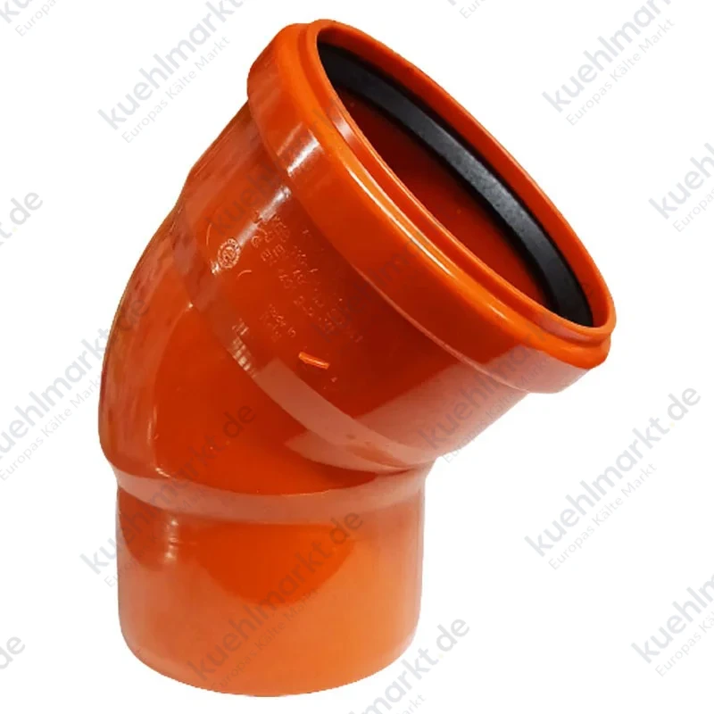 Bampi PVC 45-Grad-Bogen mit Dichtung Durchmesser 110/100 mm BPV111045